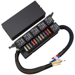 2 Pcs 12V 6-Relay Fuse Box with ATC/ATO Fuse Slots